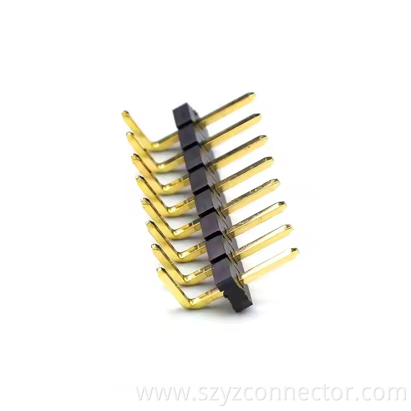 3.96mm Pitch Pin Header Single Row Right Angle SQ1.14mm H3.2mm 11P-120P (2)